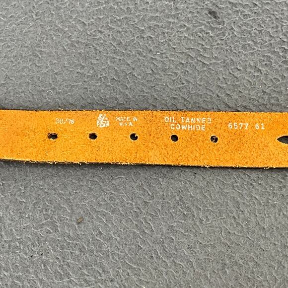 Vintage Brown Genuine Leather Belt Cut Out Tooled Women Large 27.5” - 31.5” - Picture 8 of 8